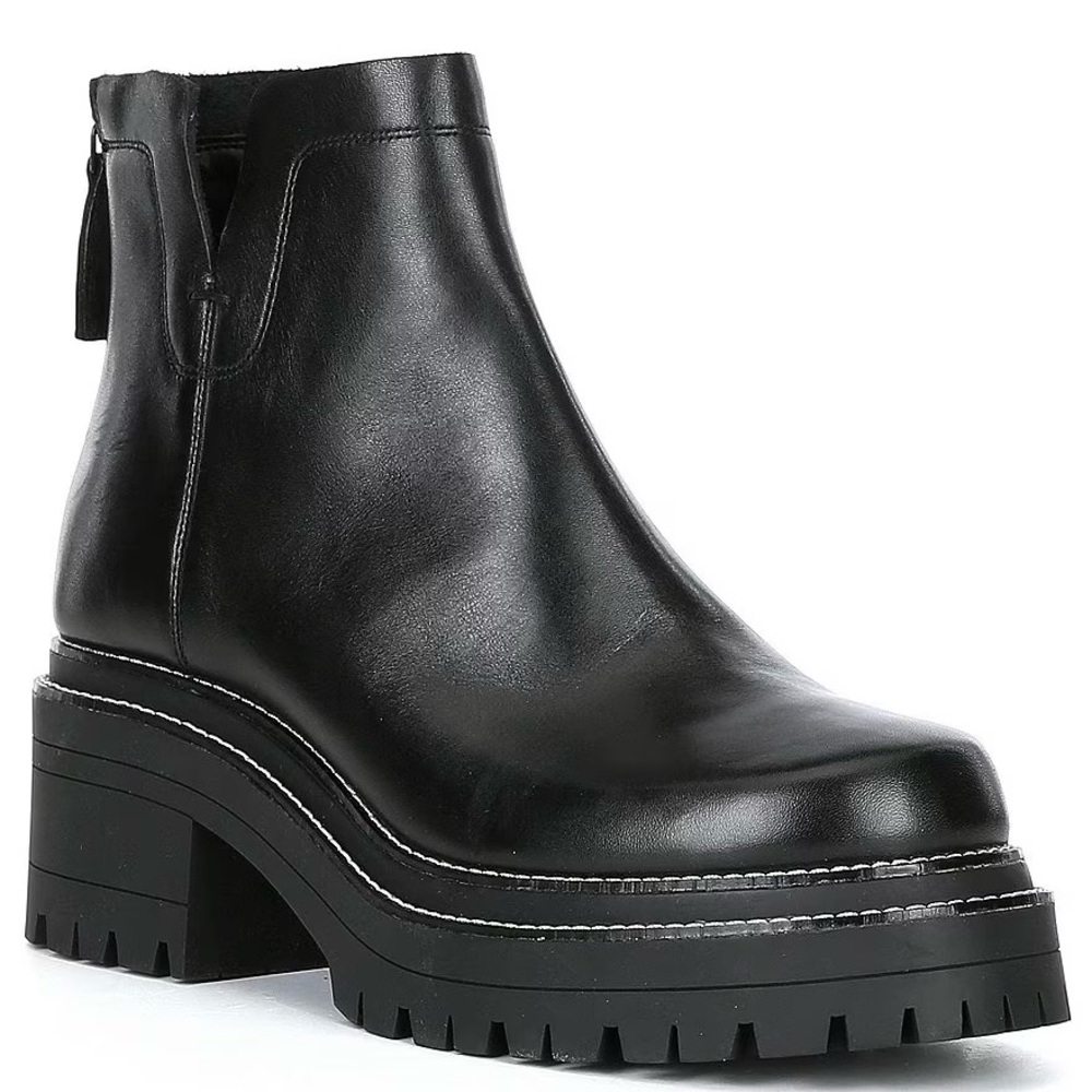 Gianni Bini Griffyn Leather Lug Sole Ankle Boots